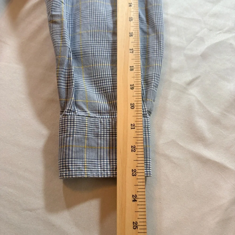 Polo Ralph Lauren Button Down Shirt Mens 16.5 34 Blue Plaid Cotton Long Sleeve